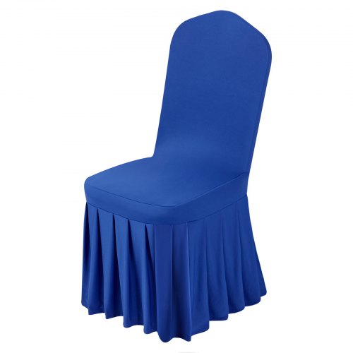 VEVOR 30 Pcs Blue Chair Covers, Polyester Spandex Chair Cover, Stretch Slipcovers for Wedding Party Dining Banquet Flat-Front Chair Covers, Fits Chair
