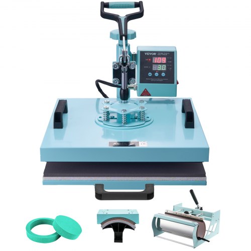 VEVOR Heat Press Machine, 15 x 15 inch, 5 in 1 Heat Transfer Machine with 30 oz Tumbler Press, 360° Swing Away T-Shirt Pressing, Digital Precise Contr