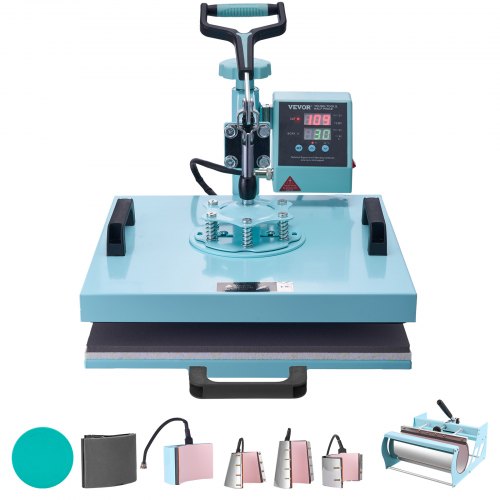VEVOR Heat Press Machine, 15 x 15 inch, 8 in 1 Heat Transfer Machine with 6-30 oz Tumbler Press, 360° Swing Away T-Shirt Pressing, Digital Precise Con