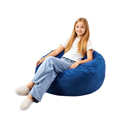 VEVOR Bean Bag Chair, 3 feet Round Bean Bag Chair with Removable and Washable Cover, 25D Memory Foam Filled with Soft and Smooth Dutch Velvet, Bean Ba