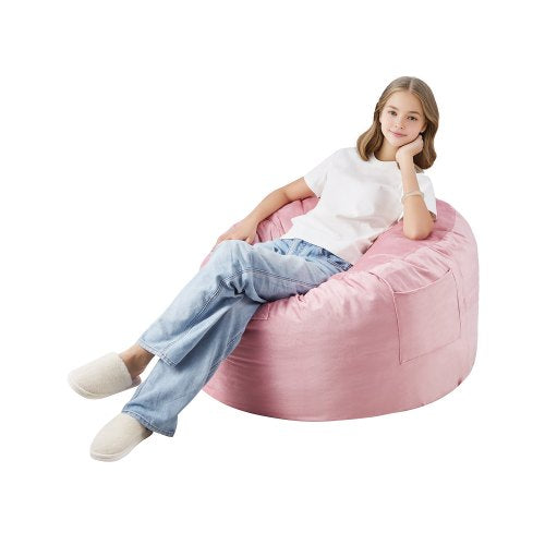 VEVOR Bean Bag Chair, 3 feet Round Bean Bag Chair with Removable and Washable Cover, 25D Memory Foam Filled with Soft and Smooth Dutch Velvet, Bean Ba