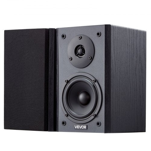 VEVOR Powered Bookshelf Speakers, 20W x 2, Active Studio Monitor Speaker with 4 Inch Woofer, Adjustable Volume and Audio with Bluetooth Optical Connec