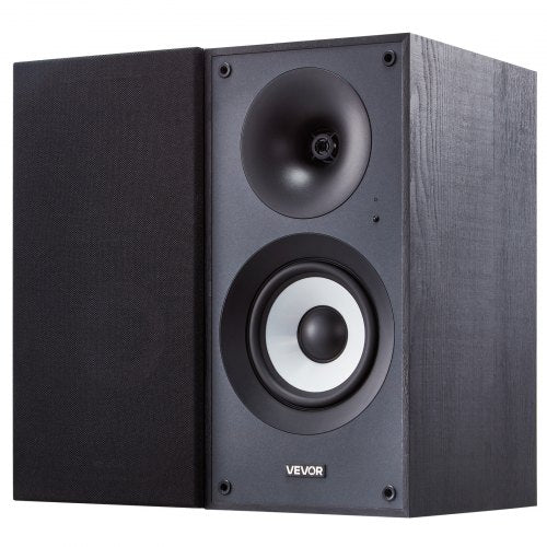 VEVOR Powered Bookshelf Speakers, 25W x 2, Active Studio Monitor Speaker with 5.5 Inch Woofer, Bluetooth-RCA-Coaxial-Optical-USB-Subwoofer Connection,