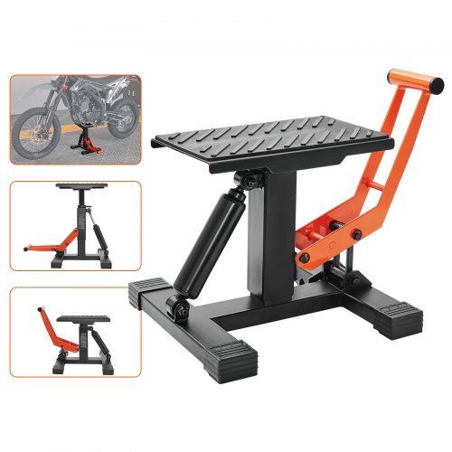 VEVOR Dirt Bike Lift Stand, Motorcycle Jack Lift Stand 440 lbs Capacity and Hydraulic Lift Operation, Adjustable Height Hoist Table, for Dirt Pit Bike