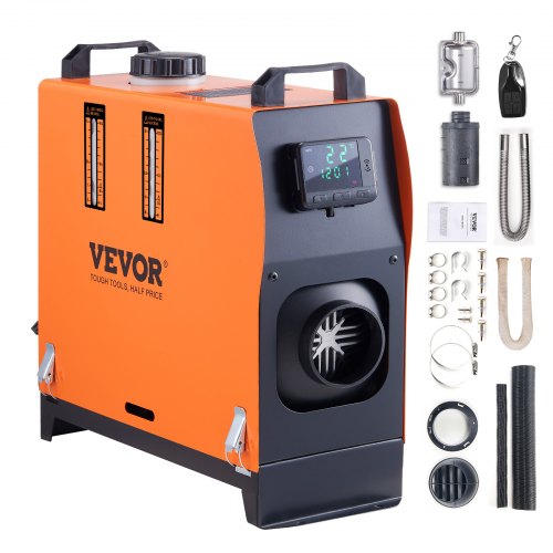 VEVOR Diesel Air Heater, 12V 5KW All-on-one Diesel Heater with Remote Control and LCD Display, 5L Fuel Tank Portable Diesel Parking Heater, Rapid Heat