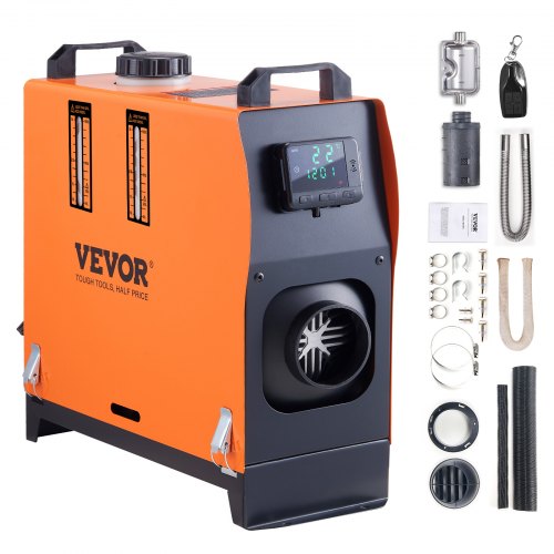 VEVOR Diesel Air Heater, 12V 8KW All-on-one Diesel Heater with Remote Control and LCD Display, 5L Fuel Tank Portable Diesel Parking Heater, Rapid Heat