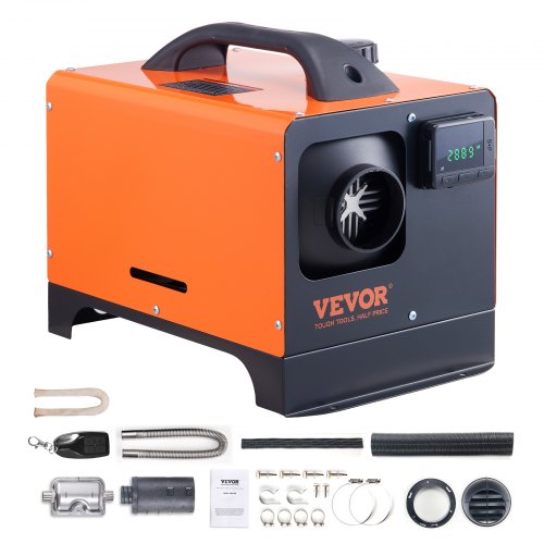 VEVOR Diesel Air Heater, 12V 5KW All-on-one Diesel Heater with Remote Control and LCD Display, 5L Fuel Tank Portable Diesel Parking Heater, Rapid Heat