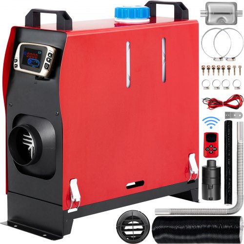 VEVOR Diesel Heater 12V Diesel air Heater Muffler 5KW Diesel Air Heater with Remote Control &amp; LCD Thermostat Monitor for Car Trucks Motor-Home Boa