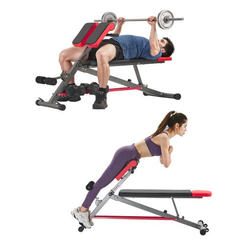 VEVOR Multi-Functional Weight Bench for Full Body Workout, Roman Chair Hyperextension Bench, 660 lbs Adjustable Extension Equipment for Back Arm Core