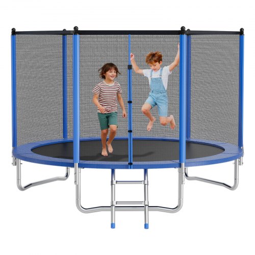 VEVOR Outdoor Trampoline, 10FT Round Recreational Trampoline with Enclosure Net, ASTM Approved, Heavy Duty Trampolines, Max 330 lbs Weight Capacity, A