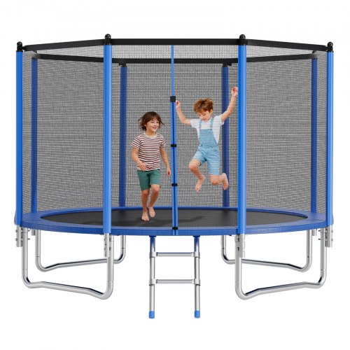 VEVOR Outdoor Trampoline, 14FT Round Recreational Trampoline with Enclosure Net, ASTM Approved, Heavy Duty Trampolines, Max 450 lbs Weight Capacity, A