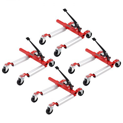 VEVOR Wheel Dolly, Max Capacity 1500 Lbs Car Dolly, Car Jack Dolly Lifter with 360° Rotatable Wheels, Heavy Duty Vehicle Positioning Ratchet Tire Jack