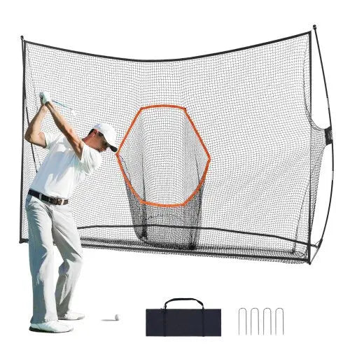 VEVOR Golf Practice Hitting Net, Huge 10.8x7ft Golf Net, Personal Driving Range for Indoor Outdoor Use, Portable Home Golf Aid Net with Target/Fibergl Matron Inn