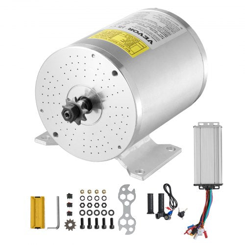 VEVOR 2000W Electric Brushless DC Motor Kit - 48V 4300rpm Motor with Upgraded Speed Controller and Throttle Grip Kit for Go Karts E-Bike Motorcycle Sc