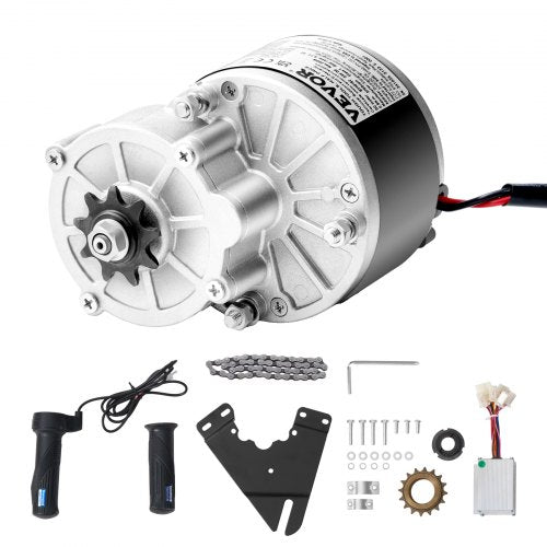 VEVOR 250W Electric Powerful DC Motor Kit - 24V 2700rpm Brushed Motor with Upgraded Speed Controller, Throttle Grip Kit for Go Karts E-Bike Motorcycle