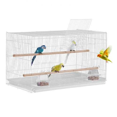VEVOR 30-inch Flight Bird Cage, Stackable Bird Cage for Small Parrots Canaries Cockatiels Lovebirds Finches Budgies Conures Macaws Pet Travel Birdcage