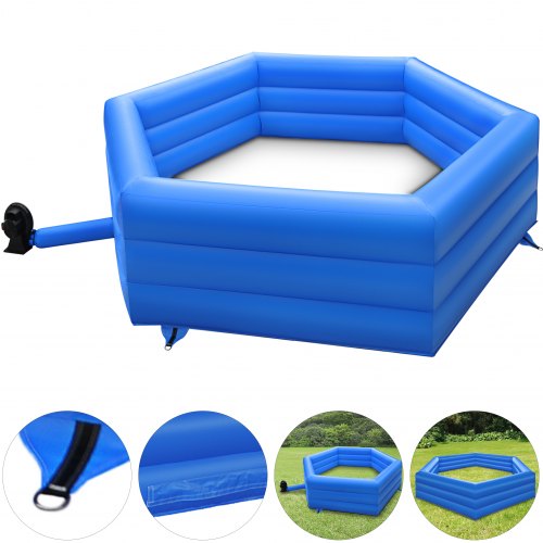 VEVOR 15 ft Gaga Ball Pit, Inflatable with Electric Air Pump, Gagaball Court Inflates in Under 3 Minutes, for Outdoor and Indoor School Family Activit