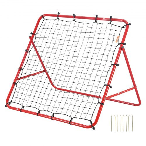 VEVOR Soccer Rebounder Rebound Net, Kick-Back 39"x39", Portable Football Training Gifts, Fully Adjustable Angles Goal Net, Aids & Equipment for Kids T