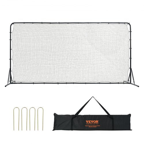 VEVOR Soccer Rebounder Net, 12x6FT Iron Soccer Training Equipment, Sports Football Training Gift with Portable Bag, Volleyball Rebounder Wall Perfect