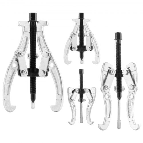 VEVOR Gear Puller Set, 3 in-4 in-6 in-8 in 3 Jaw Bearing Puller with Reversible Jaws, 2 Jaw-3 Jaw Pulley Puller Tool, 4 PCS Heavy Duty Bearing Puller