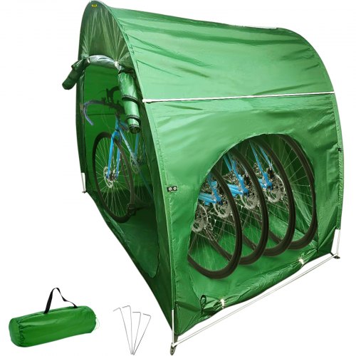 VEVOR Bike Cover Storage Tent, 420D Oxford Fabric Portable for 4 Bikes, Outdoor Waterproof Anti-Dust Bicycle Storage Shed, Heavy Duty for Bikes, Lawn