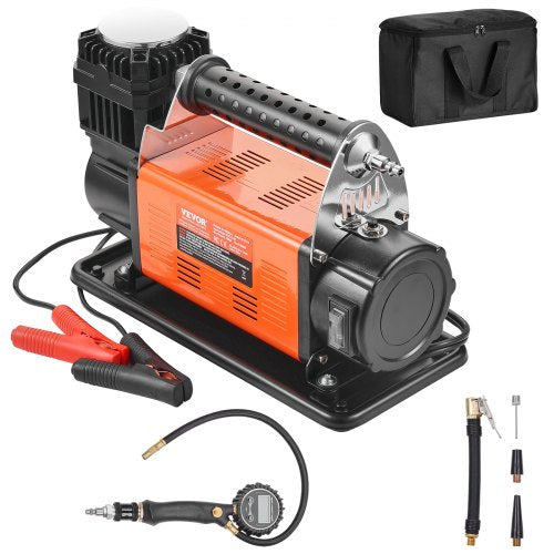 VEVOR 12V Heavy Duty Air Compressor - with Digital Pressure Gauge Tire Inflator Kit, 7.06 CFM Portable Tire Inflator, 150PSI Offroad Air Pump with Ada