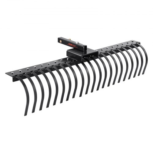 VEVOR Tow Behind Landscape Rake, 60" Tow Dethatcher with 21 Steel Coil Tines, Lawn Dethatcher Rake Attaches to 48" or 60" Toolbars and 3-point Suspens