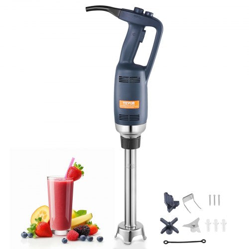 VEVOR Commercial Immersion Blender, 350W Heavy Duty Hand Mixer, 12 inch Stepless Variable Speed Mixer with Stainless Steel Blade, Multi-Purpose Portab