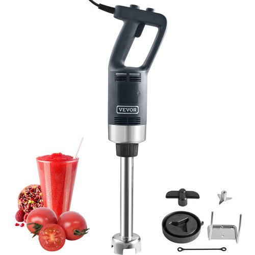 VEVOR Commercial Immersion Blender, 500 Watt Heavy Duty Hand Mixer, Variable Speed Kitchen Stick Mixer with 304 Stainless Steel Blade, Multi-Purpose P