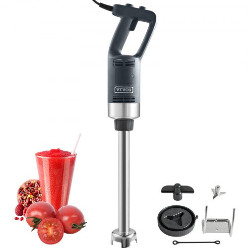 VEVOR Commercial Immersion Blender, 750W 16" Heavy Duty Hand Mixer, Variable Speed Kitchen Stick Mixer with 304 Stainless Steel Blade, Multi-Purpose P