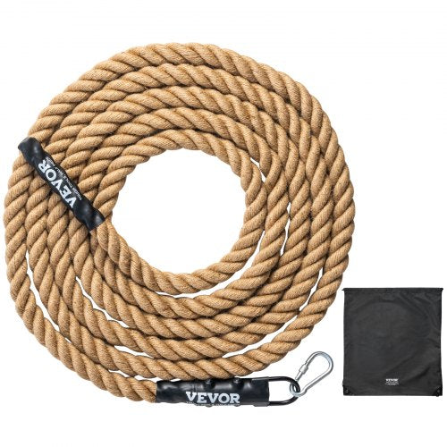 VEVOR 3.8 cm x 762 cm Gym Climbing Rope Fitness Strength Training Rope Home Exercise