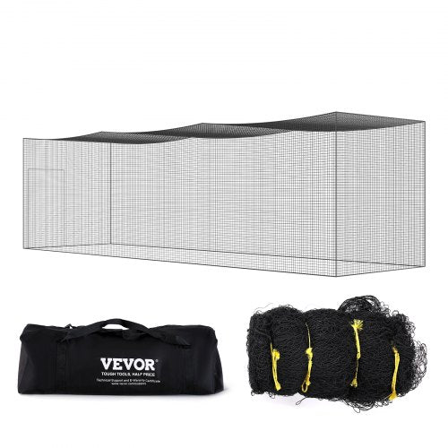 VEVOR Baseball Batting Netting, Professional Softball Baseball Batting Hitting Training Net, Practice Portable Pitching Cage Net with Door & Carry Bag