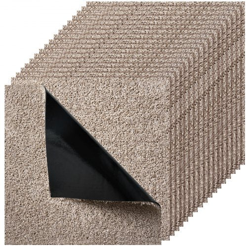 VEVOR Carpet Tiles 18x18 inch, 10 Pack Peel and Stick Carpet Square Rug, Self Adhesive Commercial Floor Soft Padded for Seamless Cover 22.5sq.ft, Easy