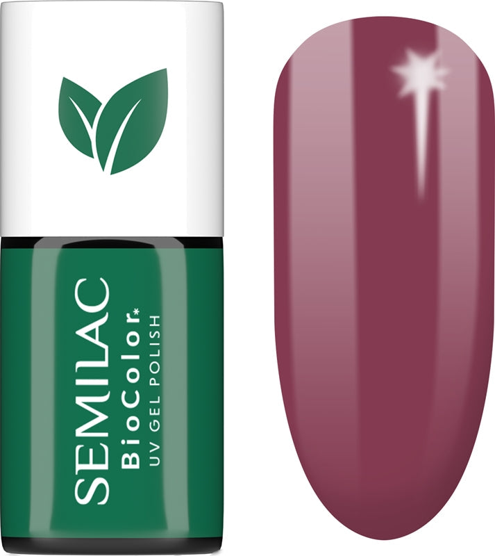 Semilac Lakier hybrydowy UV BioColor Gel Nail Polish z lampą UV-LED Color 718 Natural Cyclamen 7 ml
