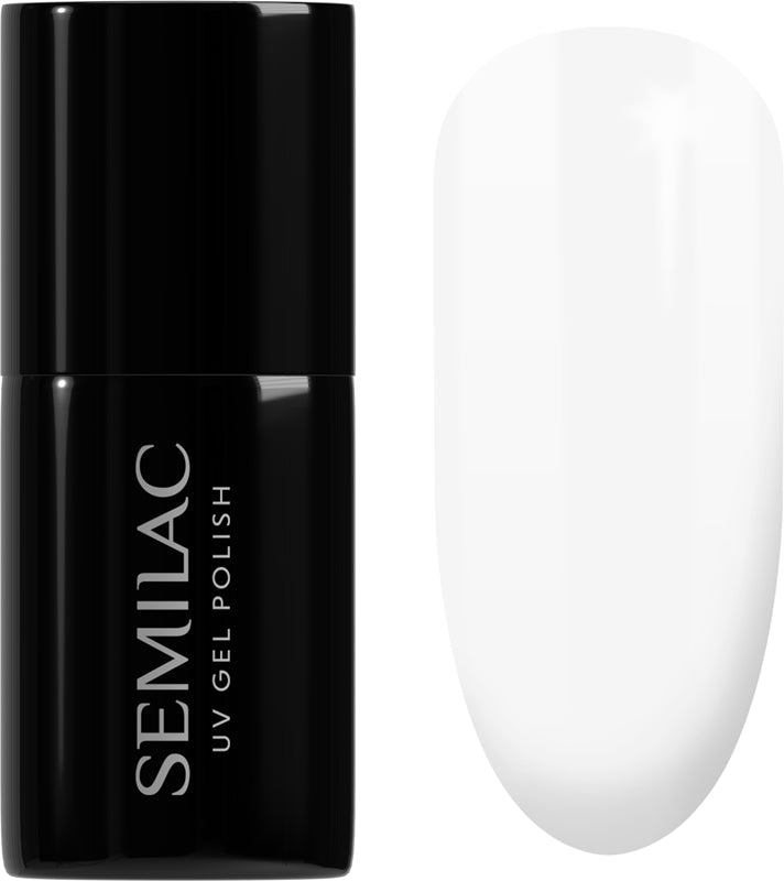 Semilac UV Hybrid Black & White gellakk farge 001 Strong White 7 ml