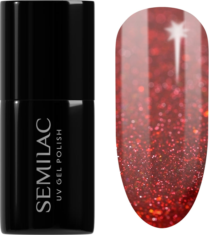Semilac Lakier hybrydowy UV Winter Collection Gel Nail Polish z lampą UV-LED Color 609 Snow Berries 7 ml