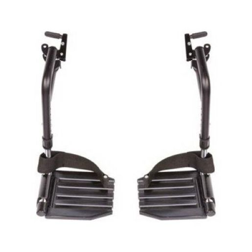 Invacare Swing-Away Footrests, Aluminum Footplates with Heel Loops