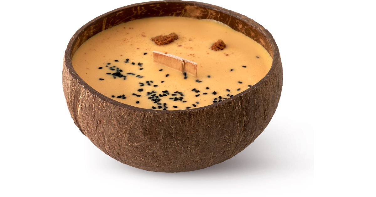 Tropicandle Vanilje- og karamelduftlys med trævæge med trævæge 350 ml