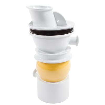 Memphis Milano - Vase objet - Blanc - Porcelaine émaillée - Designer Ettore Sottsass