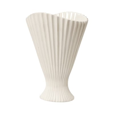 Ferm Living - Vase Fountain - Blanc - Grès - Designer Trine Andersen
