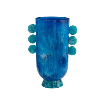 Jonathan Adler - Vase Mustique - Bleu - Acrylique - Designer Jonathan Adler
