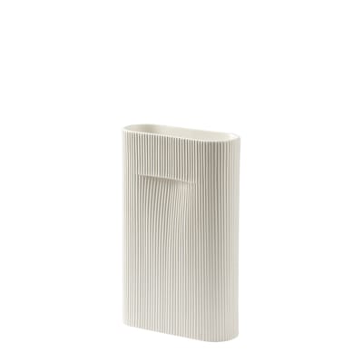 Muuto - Vase Ridge - Blanc - Faïence - Designer Studio Kaksikko
