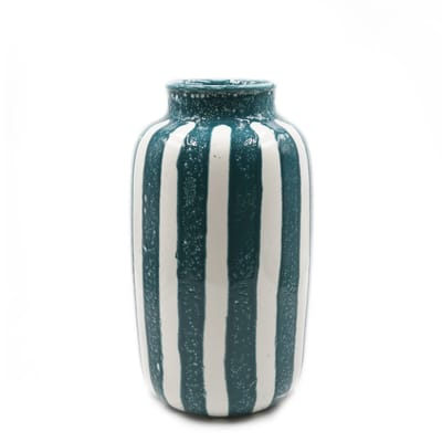 Maison Sarah Lavoine - Vase Palmaria - Bleu - Céramique émaillée - Designer Sarah Lavoine
