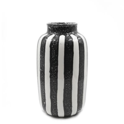 Maison Sarah Lavoine - Vase Palmaria - Noir - Céramique émaillée - Designer Sarah Lavoine