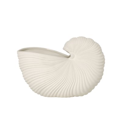 Ferm Living - Vase Shell - Blanc - Grès - Designer Trine Andersen