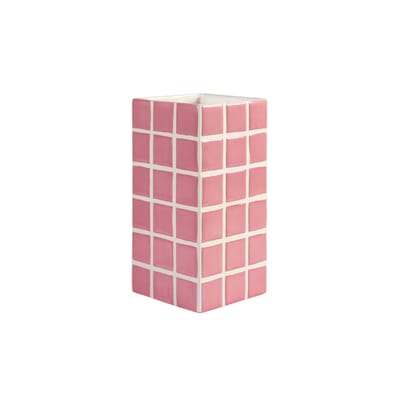& klevering - Vase Tile - Rose - Céramique