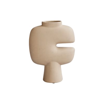 101 COPENHAGEN - Vase Tribal - Beige - Céramique - Designer Tommy Hyldahl