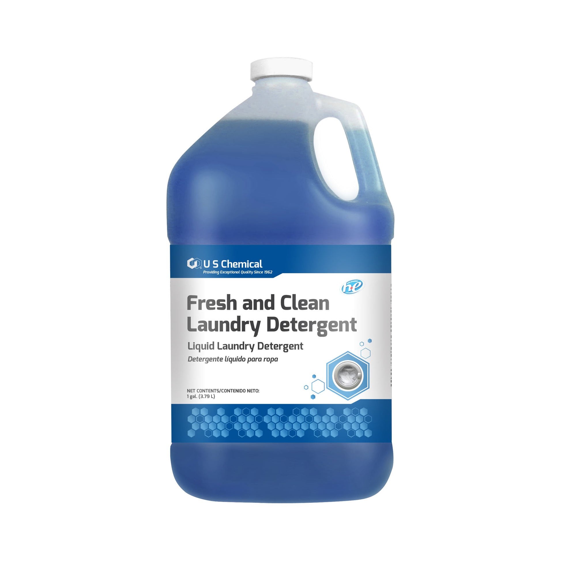 Fresh and Clean Laundry Detergent, 1 gal, Lemon Scent, Case of 4