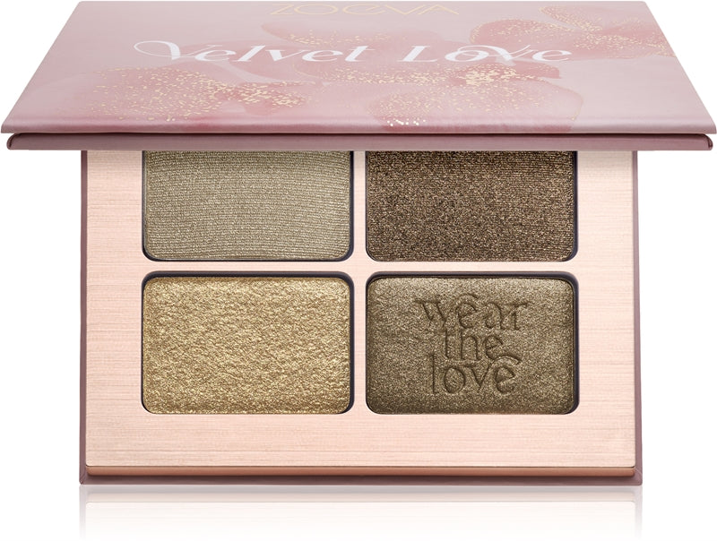 ZOEVA Velvet Paleta cieni do powiek Love Quad Eyeshadow Palette Emerald Green Eyes 4×1,5 g