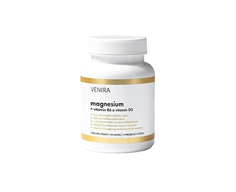 Venira Magneziu cu vitamina B6 și vitamina D, 90 capsule